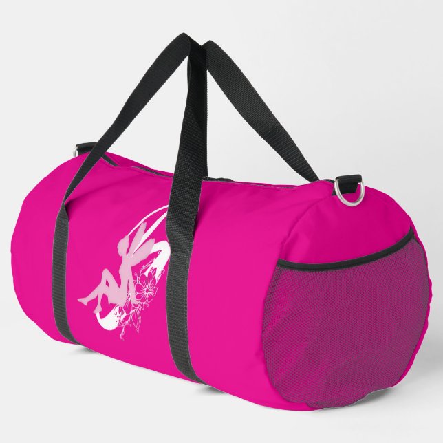 Fairy Flower Large Duffle Bag (Right Corner)