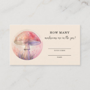 Fairy fly agaric - guess how many mushrooms enclosure card