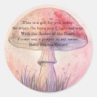 Fairy fly agaric - prayer candle sticker