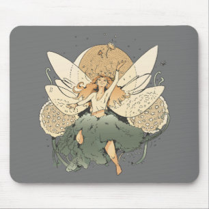 Fairy flying in the sky mouse pad