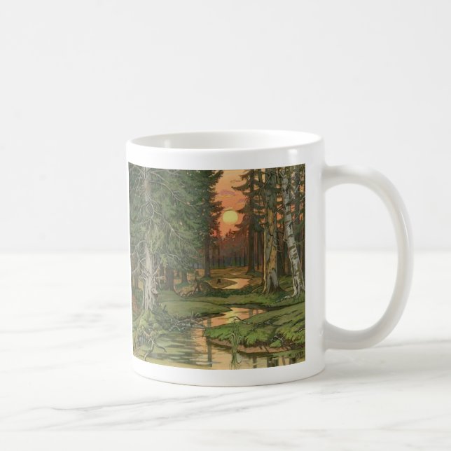 "Fairy Forest at Sunset" by Ivan Bilibin, 1906. Coffee Mug (Right)