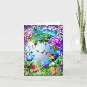 Fairy Forest Enchanted Magical Fold Thank You Card