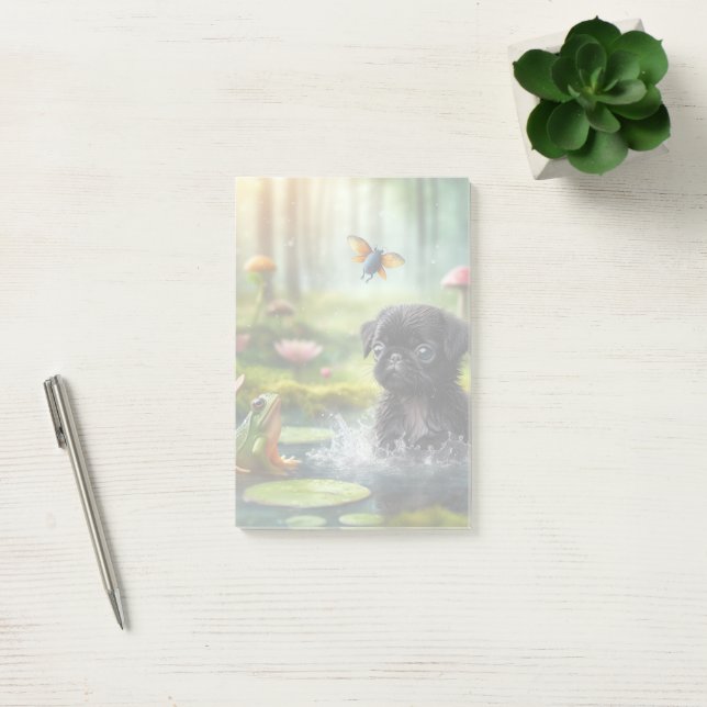 Fairy Forest Pug Memo Pad Post-it Notes (Office)