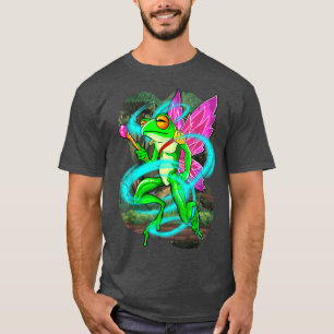 Fairy Frog Frogs Magical Graphic Art Design T-Shirt