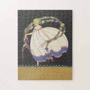 Fairy Frolicking With Flowers Jigsaw Puzzle