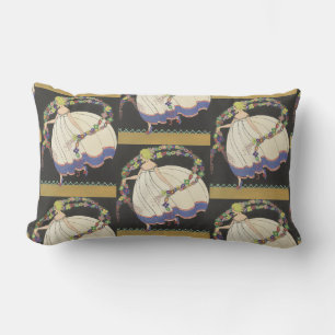Fairy Frolicking With Flowers Lumbar Cushion