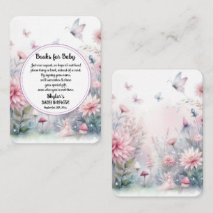 Fairy Garden Baby Shower Books for Baby Enclosure Card