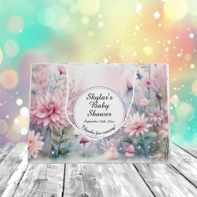 Fairy Garden Baby Shower Large Gift Bag (Creator Uploaded)