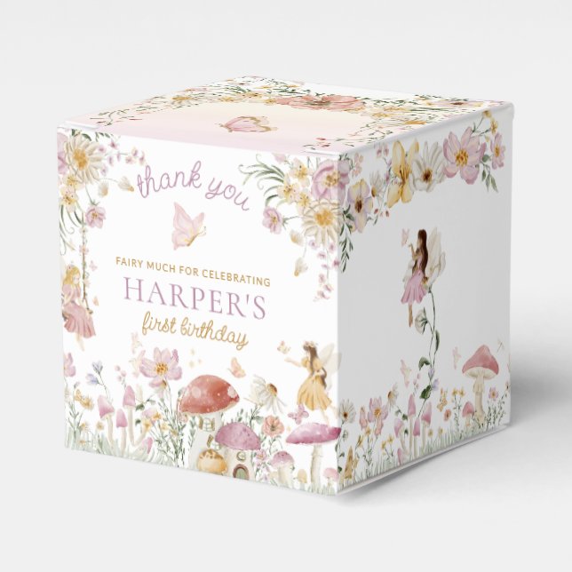 Fairy Garden Birthday Favour Box (Front Side)
