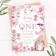 Fairy Garden Birthday Invitation, Enchanted Forest