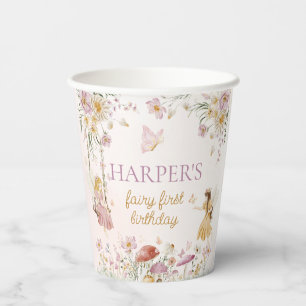 Fairy Garden Birthday Paper Cups