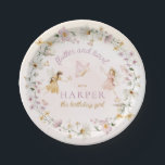 Fairy Garden Birthday Paper Plates<br><div class="desc">These birthday paper plates feature a whimsical fairy garden design with a modern hand-lettered font. All of the text is fully editable. For more advanced customisation of this design,  simply select the "Customise It" button above.</div>