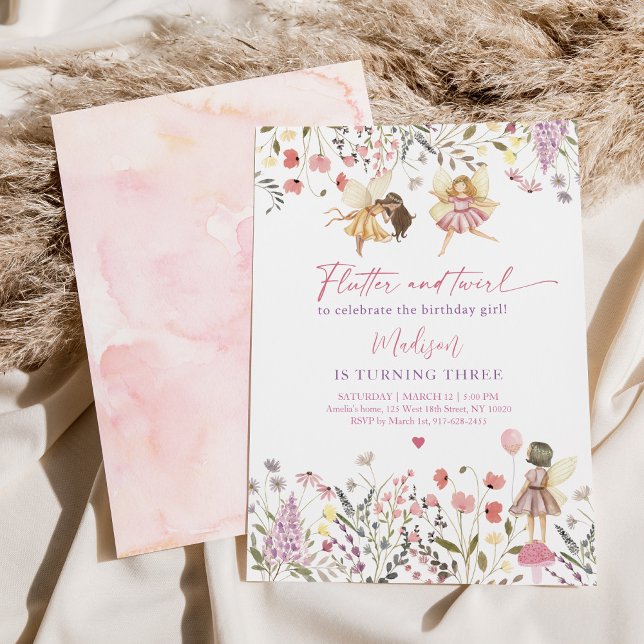 Fairy Garden Boho Wildflower Birthday Invitation (Creator Uploaded)