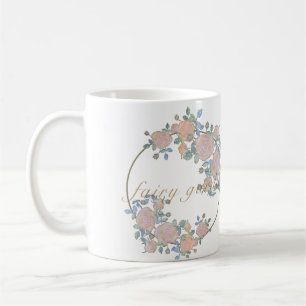 Fairy garden elegant pattern of rose flower classi coffee mug