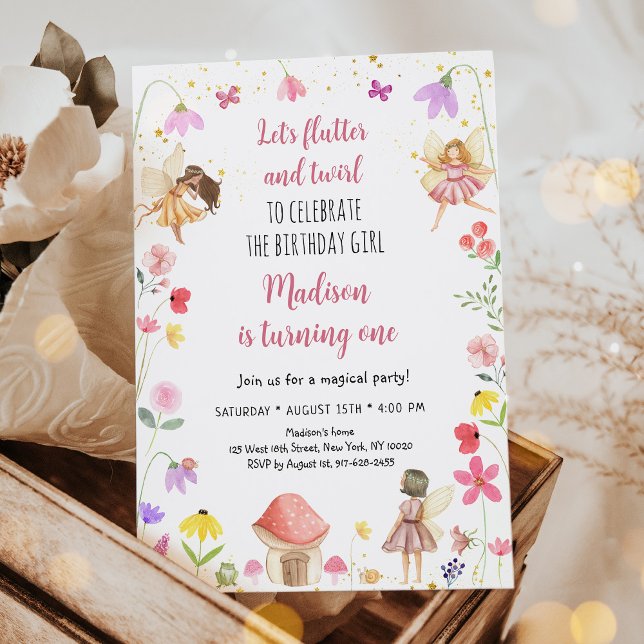 Fairy Garden Flutter & Twirl Birthday Invitation (Creator Uploaded)