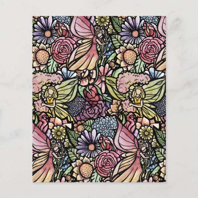 Fairy Garden Gardening Flower Gardens Fairies      Flyer (Front)