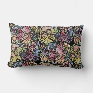 Fairy Garden Gardening Flower Gardens Fairies    Lumbar Cushion