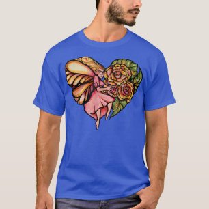 Fairy Garden Heart Flower Fairies Hearts T-Shirt
