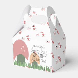 Fairy Garden Mushrooms Ladybugs Butterflies Favour Box