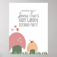 Fairy Garden Mushrooms Ladybugs Butterflies