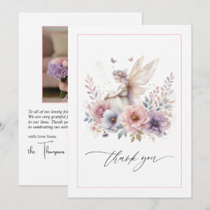 Fairy Garden Photo Thank You Card