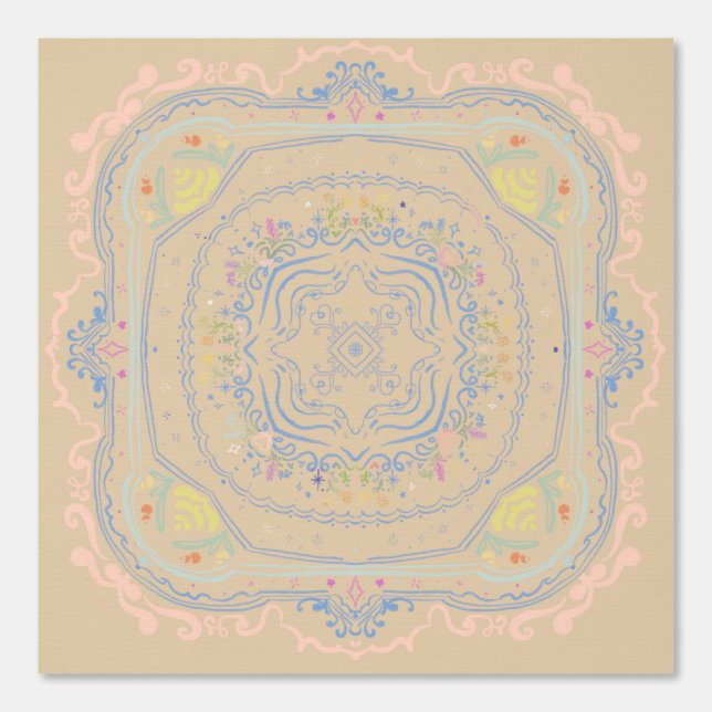 Fairy Garden Rustic Decor Ceiling Tile Design  Wallpaper (Front)