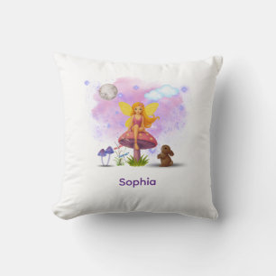Fairy Garden Throw Pillow Birthday Gift