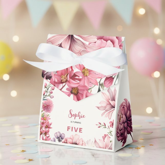 Fairy garden watercolor kids birthday favour box (Creator Uploaded)