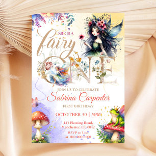 Fairy Girl 1st Birthday Invitation