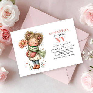 Fairy Girl 6th Birthday Pastel Floral Magic invite