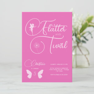Fairy Girl Birthday Minimalist Simple Modern Invitation