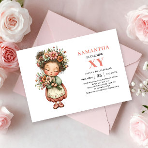 Fairy Girl Birthday Whimsical Pastel Pink invite