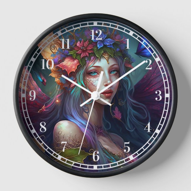 Fairy Girl Fantasy Art Clock (Front)