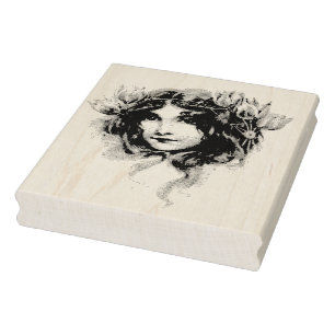 Fairy Girl Gypsy Vintage Rubber Stamp