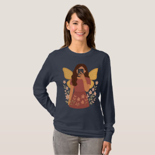 Fairy Girl Selfie Aesthetic Sticker T-Shirt