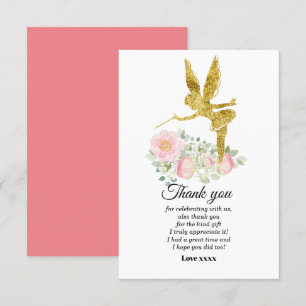 fairy girl thank you card