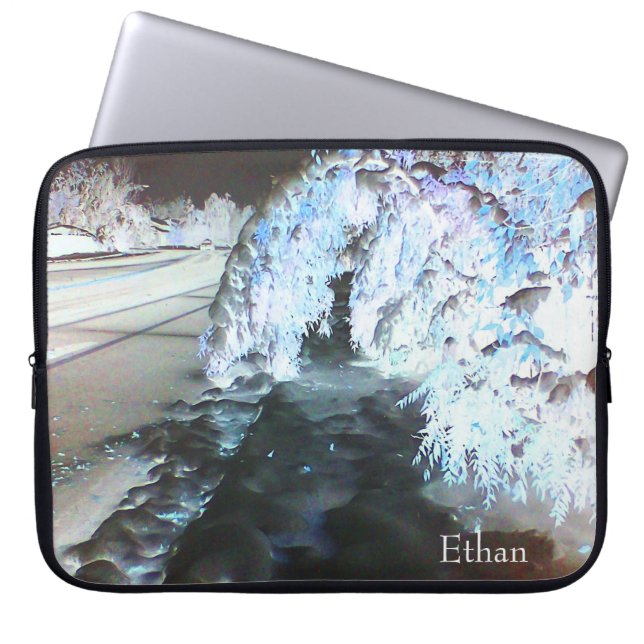 Fairy Glow Teal Laptop Sleeve (Front)