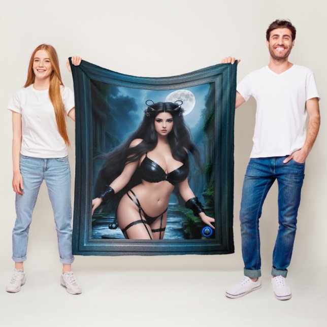 Fairy Goddess Of The Ancient Ruins Of Antinaeous Fleece Blanket (In Situ)