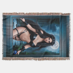 Fairy Goddess Of The Ancient Ruins Of Antinaeous Throw Blanket