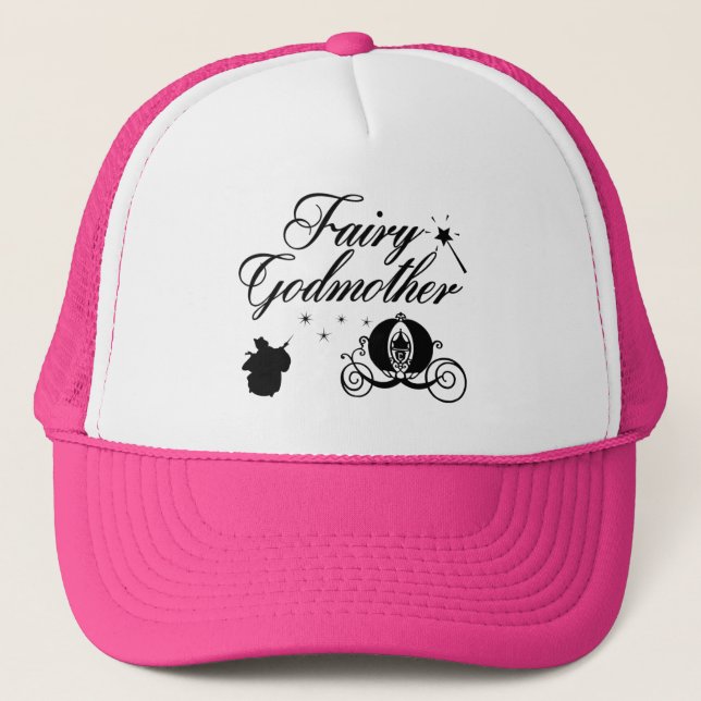 fairy godmother hat, trucker hat, godmother gift trucker hat (Front)