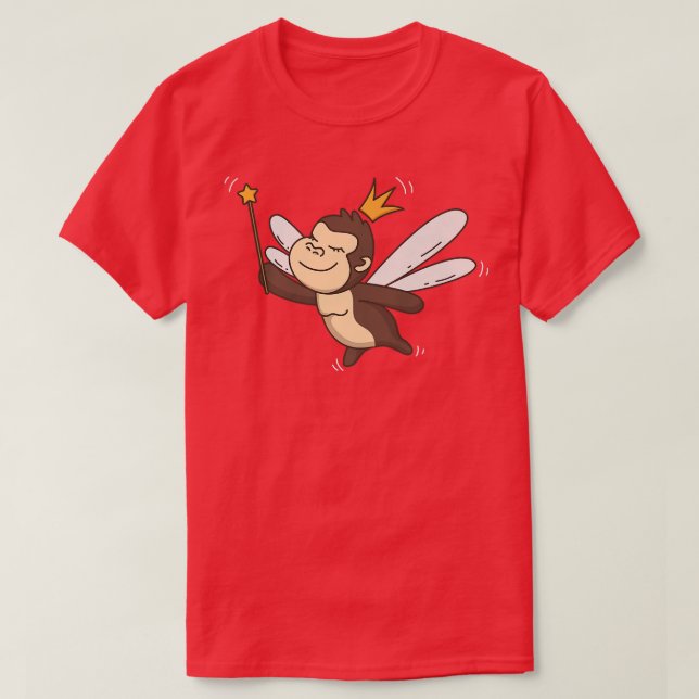 Fairy Gorilla Wildlife Mystical Animal Gorilla Fai T-Shirt (Design Front)
