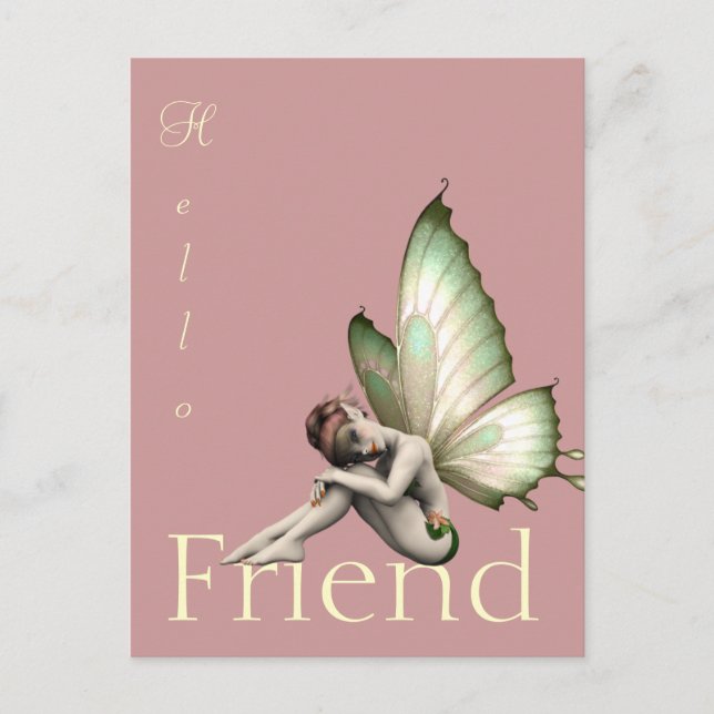 Fairy Greeting Postcard (Front)