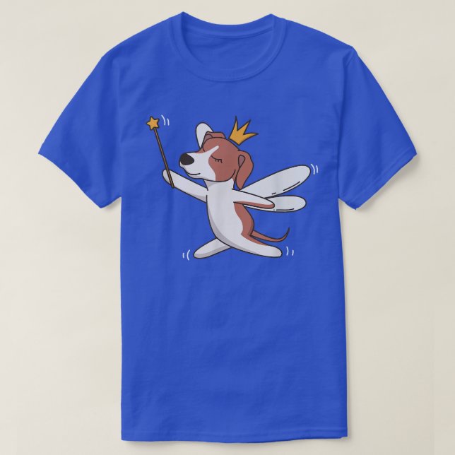 Fairy Greyhound Dog Mystical Pet Greyhound Fairy L T-Shirt (Design Front)