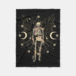 Fairy Grunge Fairycore Aesthetic Butterfly Skeleto Fleece Blanket