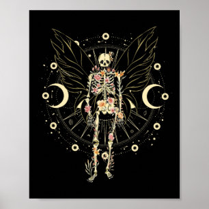 Fairy Grunge Fairycore Aesthetic Butterfly Skeleto Poster
