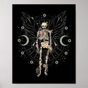 Fairy Grunge Fairycore Aesthetic Butterfly Skeleto Poster