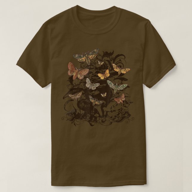 Fairy Grunge Fairycore Aesthetic Luna Moth Mushroo T-Shirt (Design Front)