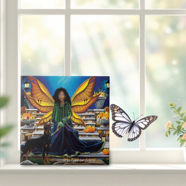 Fairy Guardian Doberman Dog Ceramic Tile (Creator Uploaded)