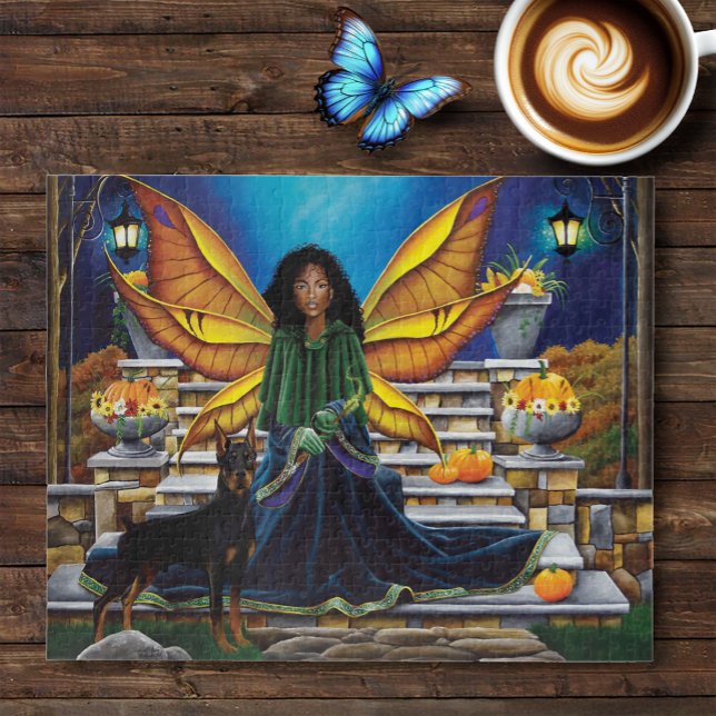 Fairy Guardian Doberman Dog Jigsaw Puzzle (Creator Uploaded)