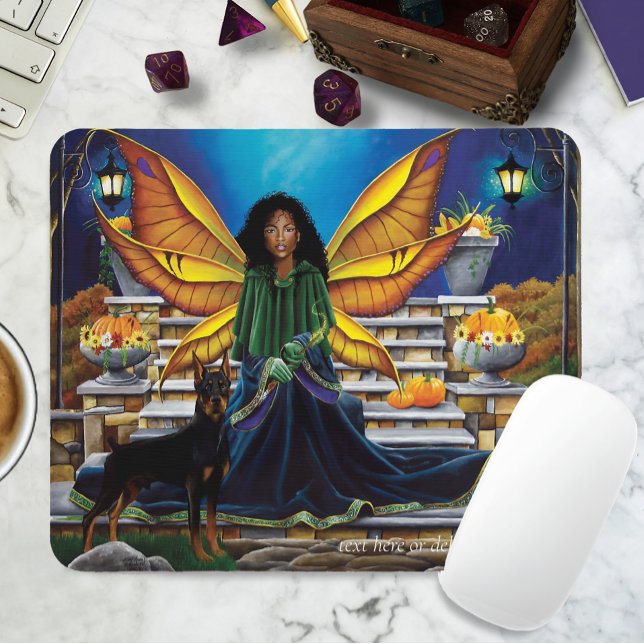 Fairy Guardian Doberman Dog Mouse Pad (Creator Uploaded)